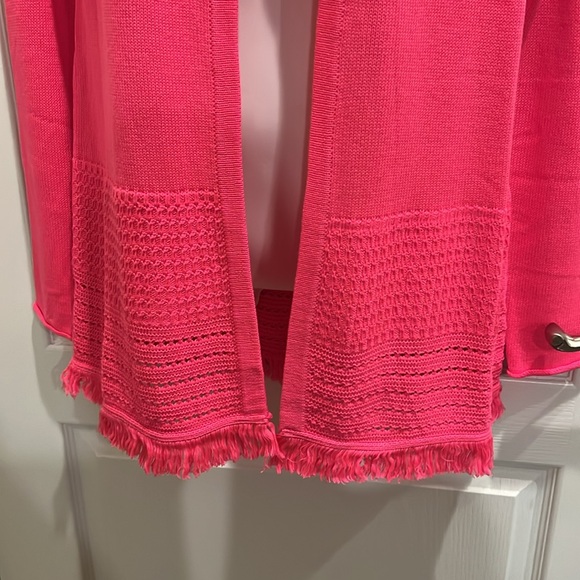 Lilly Pulitzer Pink Isle Noble Fringe Cardigan Color size S - Picture 3 of 7